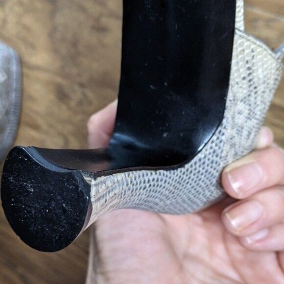 Stuart Weitzman brown snakeskin retro platform heels 9.5 - Picture 7 of 8